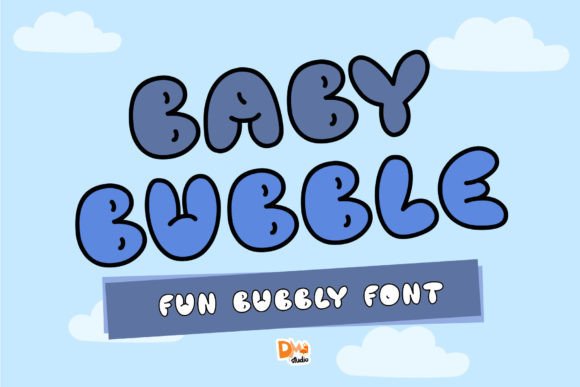Baby Bubble Font for Handmade Baby Products and Nursery Designs