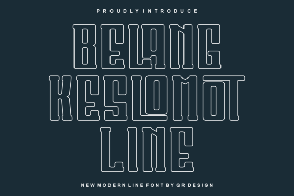 Belang Keslomot Line Display Font for Bold Campaign Visuals