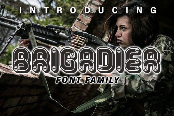 Brigadier Display Font for Handmade Products and Craft Designs