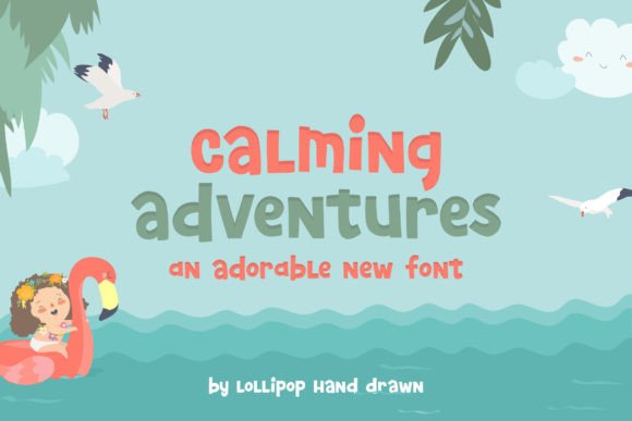Calming Adventures: A Modern Display Font for Captivating Brand Content