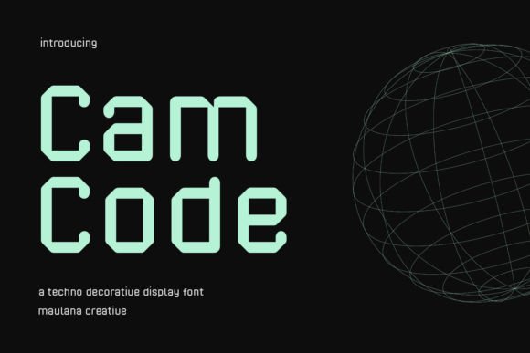 Camcode: A Trendy Display Font for High-Tech Crafting
