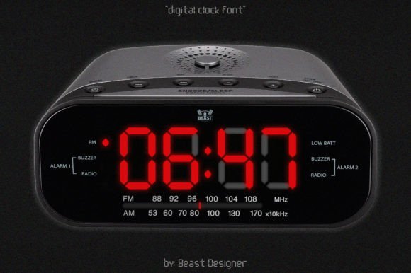 Digital Clock Font: A Modern Display Typeface for Editorial Design