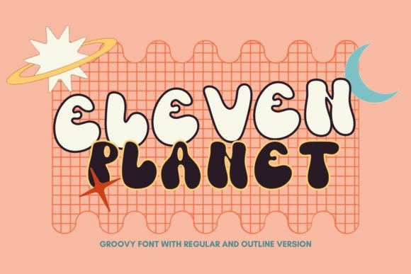Eleven Planet: A Groovy Display Font for Editorial Projects