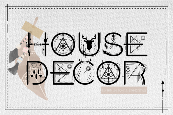 House Decor: A Display Font with Tribal Charm for Editorial Design