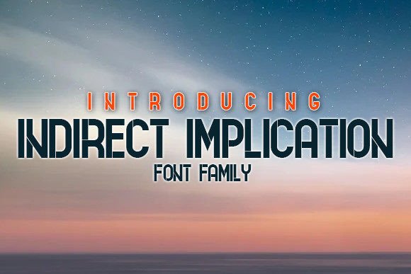 Indirect Implication: An Elegant Display Font for Small Business Branding