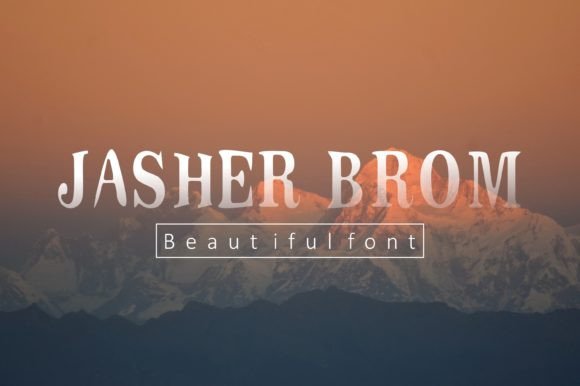 Jasher Brom: A Display Font for Handmade Products and Craft Designs