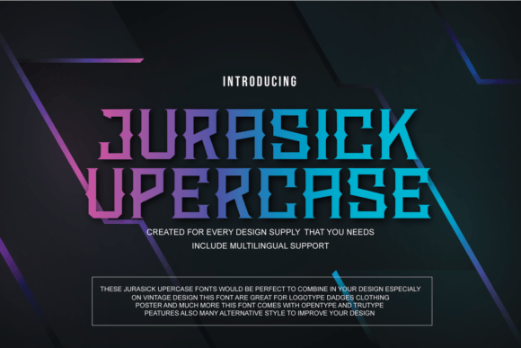 Jurasick Uppercase: A Bold Display Font for Modern Branding Projects