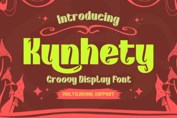 Kunhety Retro Display Font for Handmade Product Design