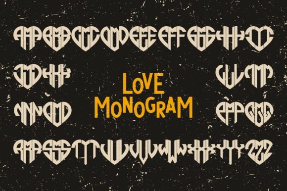 Love Monogram: A Charming Display Font for Digital Projects