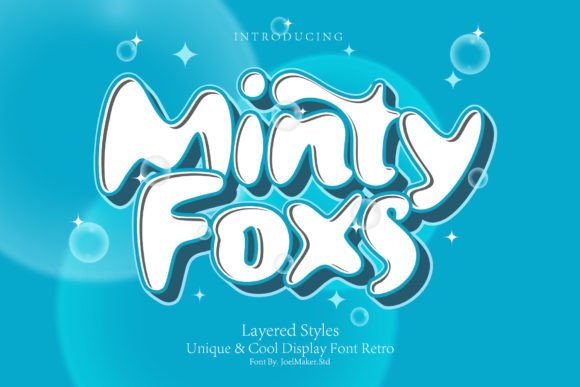 Minty Foxs: A Bold Display Font for Handmade Products and Packaging