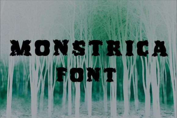 Monstrica: A Scary Display Font with Monster Hair Effects for Crafters and Sellers