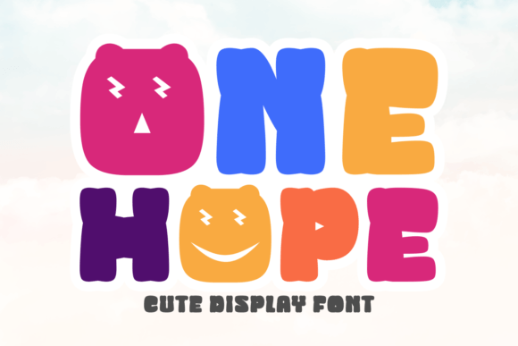 One Hope Font: A Playful Display Typeface for Digital Projects