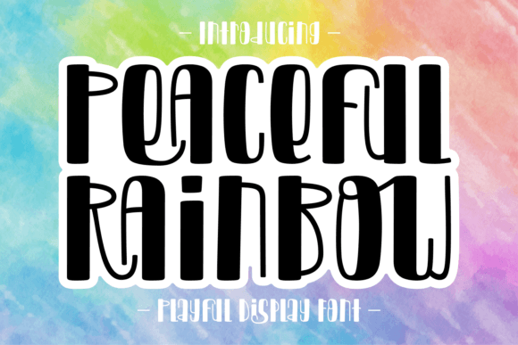Peaceful Rainbow: A Bold Display Font for Editorial Impact