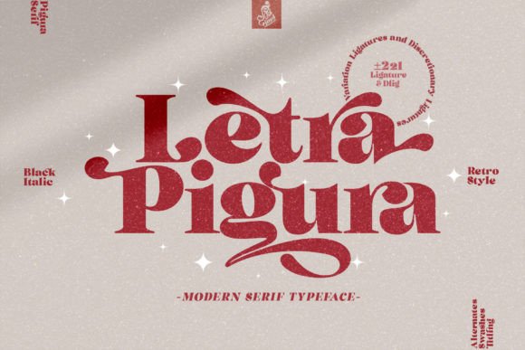 Pigura: A Modern Retro Serif Font for Sophisticated Branding