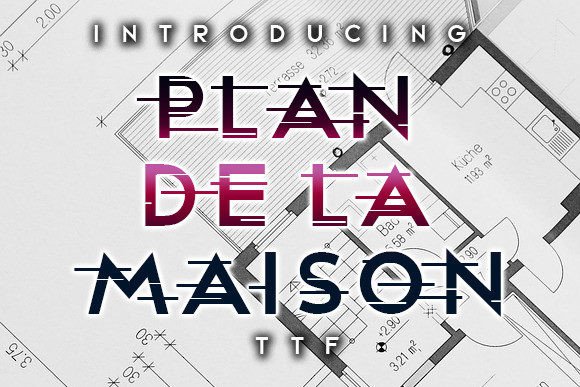 Plan De La Maison Display Font for Handmade Product Designs