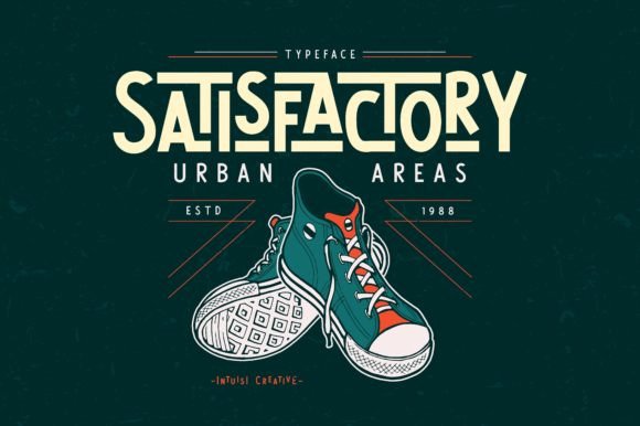 Satisfactory: A Vintage Display Font for Modern Projects