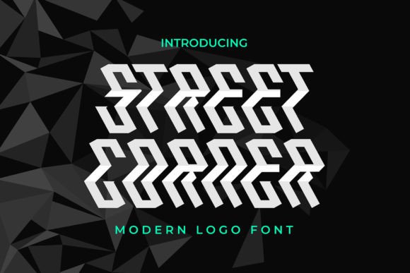 Street Corner Display Font for Handmade Product Design