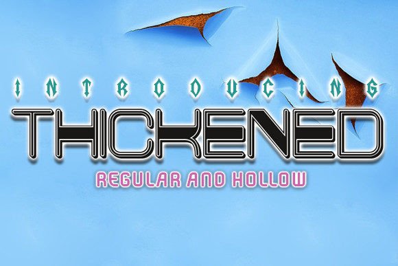 Thickened 3D Display Font for Bold Branding Projects