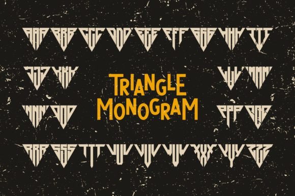 Triangle Monogram: A Charming Display Font for Handmade Products