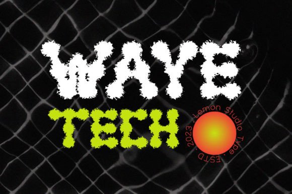 Waye Tech Font: An Atomic Display Typeface for Handmade Sellers and Crafters